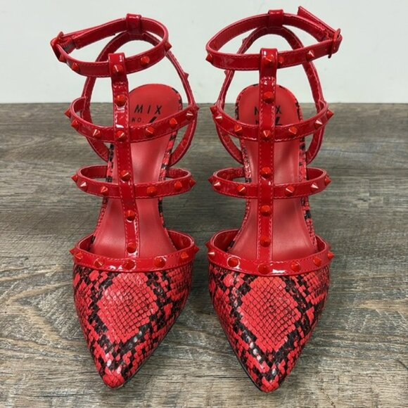 Mix No. 6 LABONI Women’s Studded Caged Heels Size 7.5 - Picture 2 of 10